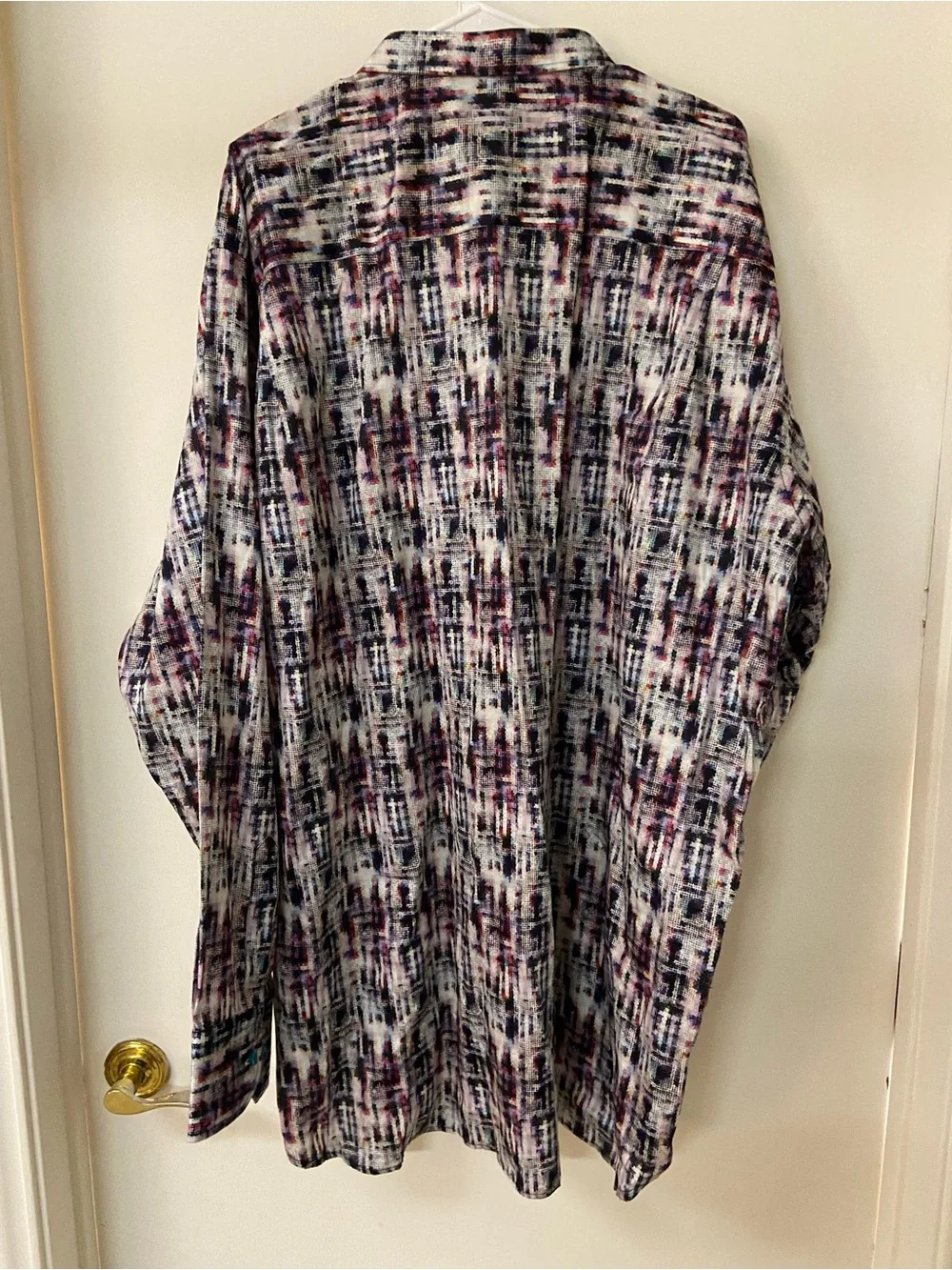 NWT Luchiano Visconti Black 3XLT Multicolor Button Down Men’s Big & Tall Cotton